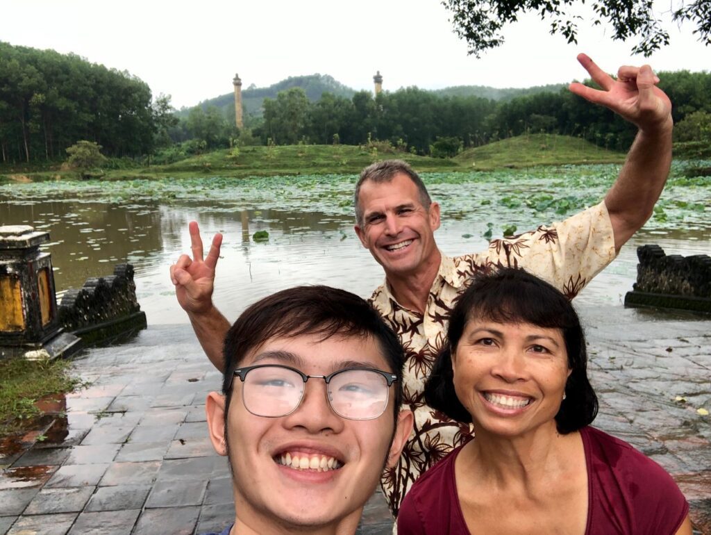 Andy with Adam and Elaine for a 10-day trip along Vietnam.