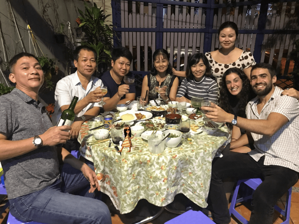 Vietnamese love gathering around dinner table