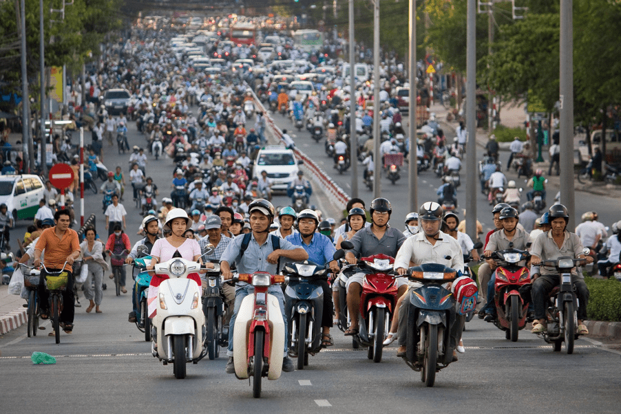 chaos traffic in Vietnam
