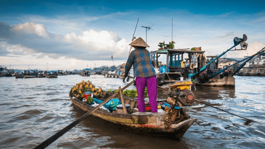 Floating markets in Vietnam