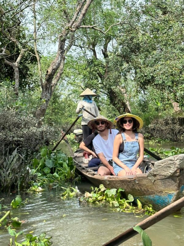 Sampan boat in mekong