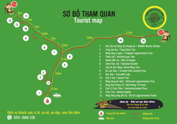 Cat Tien Tourist's Map