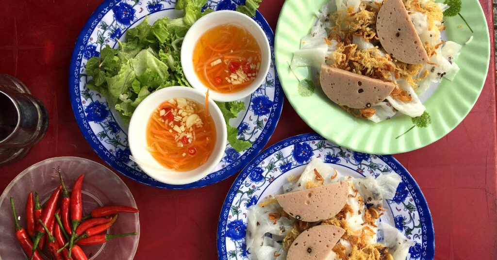 Fish sauce with Vietnamese Pork Mince Rice Rolls