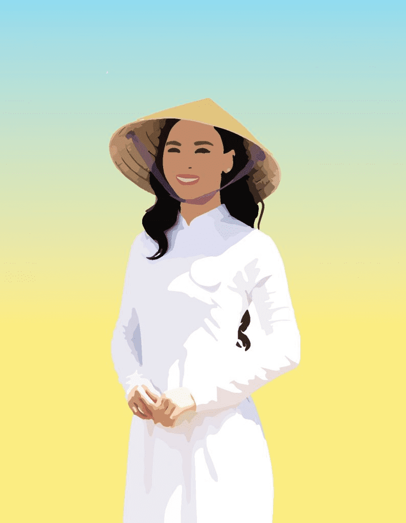 Ao dai and conical hat