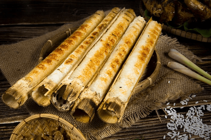 Cơm Lam (Bamboo cooked rice)  