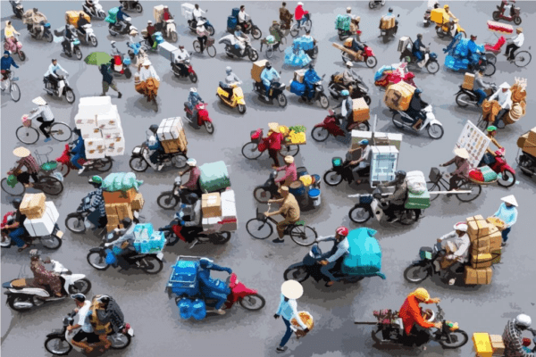 Saigon Chaos Traffic