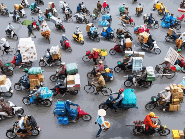 Saigon Chaos Traffic
