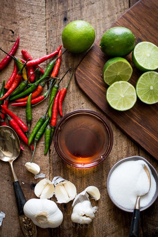 Ingredients to make Vietnamese Fish sauce