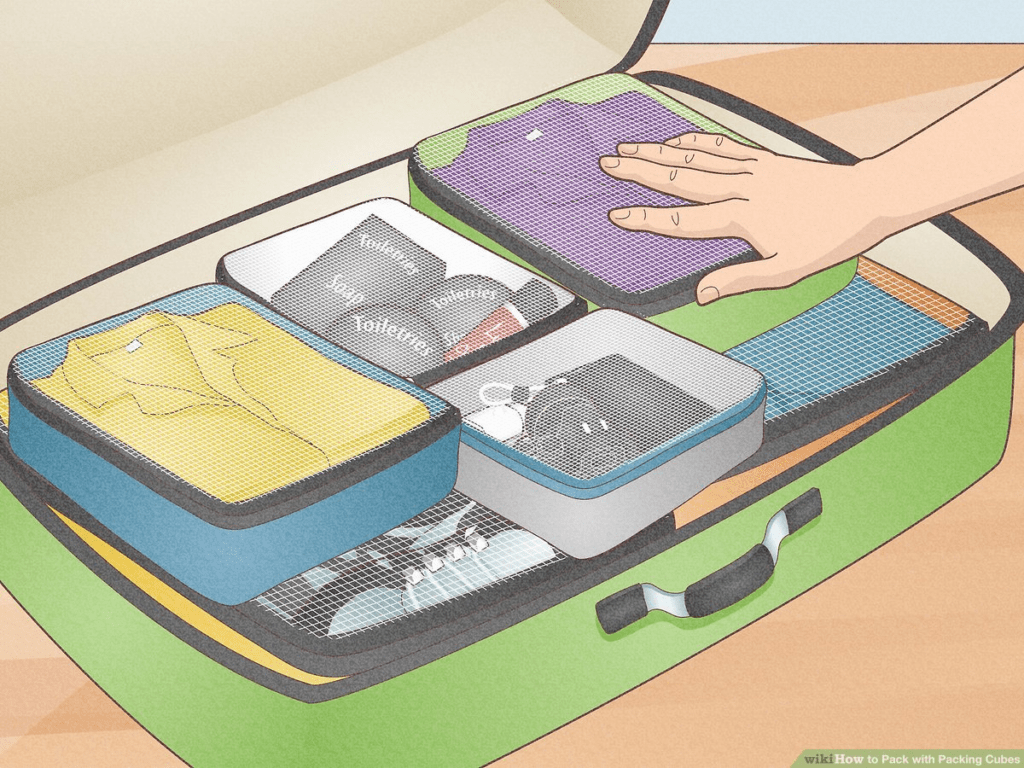 Use packing cubes is a great idea.